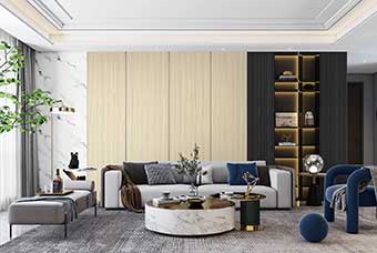 吕梁轻奢风格-客厅