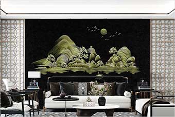 吕梁森佰汇航空纤维墙咔（湖光山色）